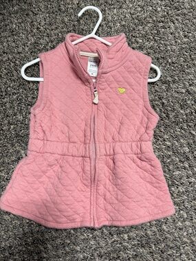 Carter's Quilted Pink Zip-Up vest 24 month